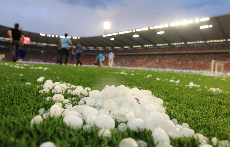 Illustration for article titled Belgium's World Cup Tune-Up Interrupted By Giant Hail Storm